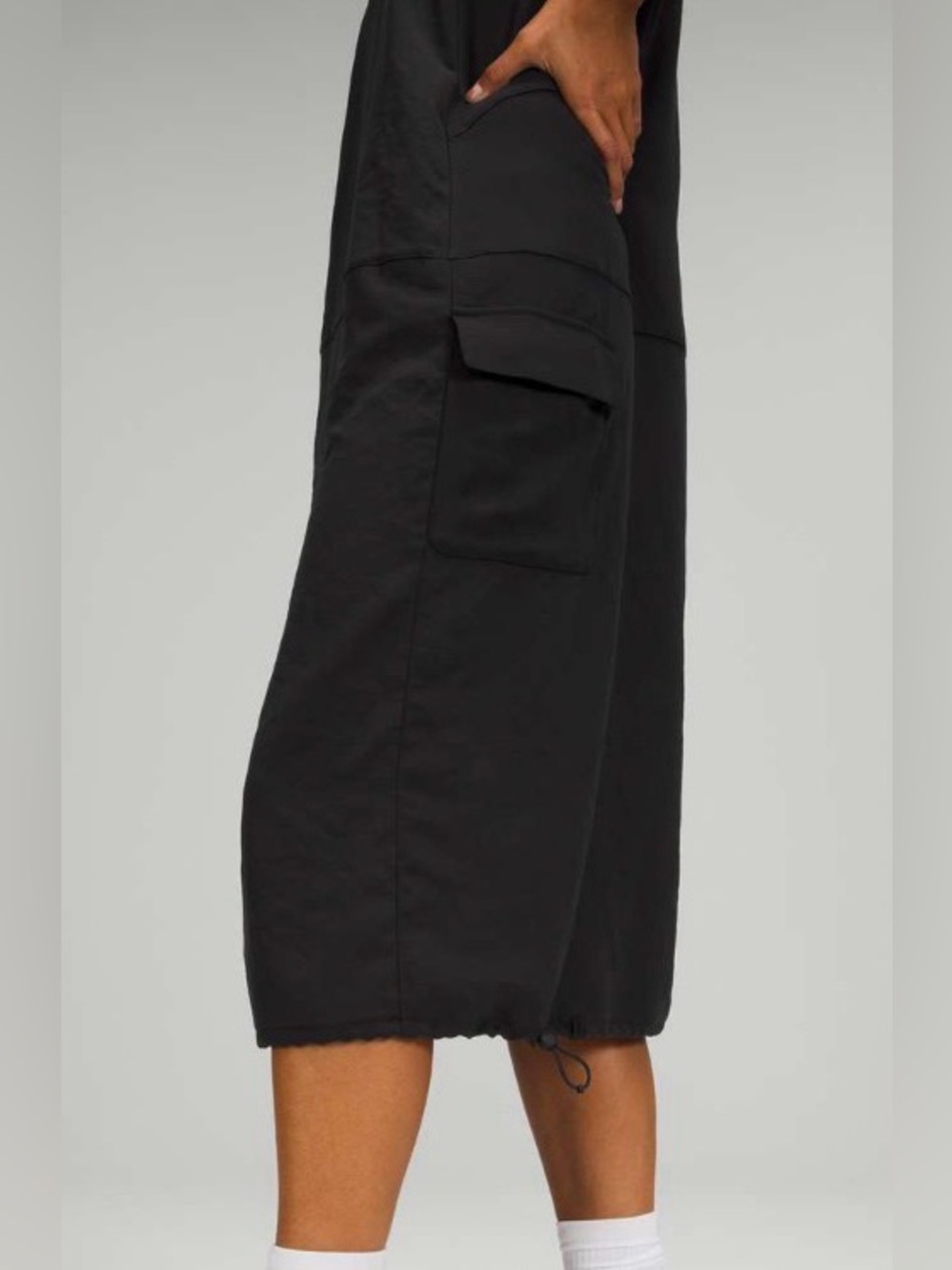 NWOT New Lululemon Pocketed Drop-Waist Midi Dress Black - Picture 4 of 9